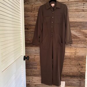 Show Me Your MuMu Fargo Jumpsuit in Olive Brown